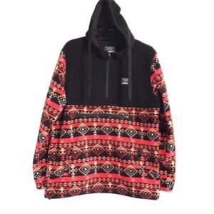 Massive Outdoor Fleece Hooded Sweatshirt Men's Size Large Aztec Southwestern